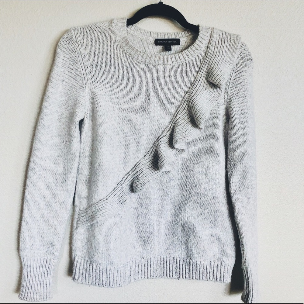Banana Republic Ruffle Crew Sweater